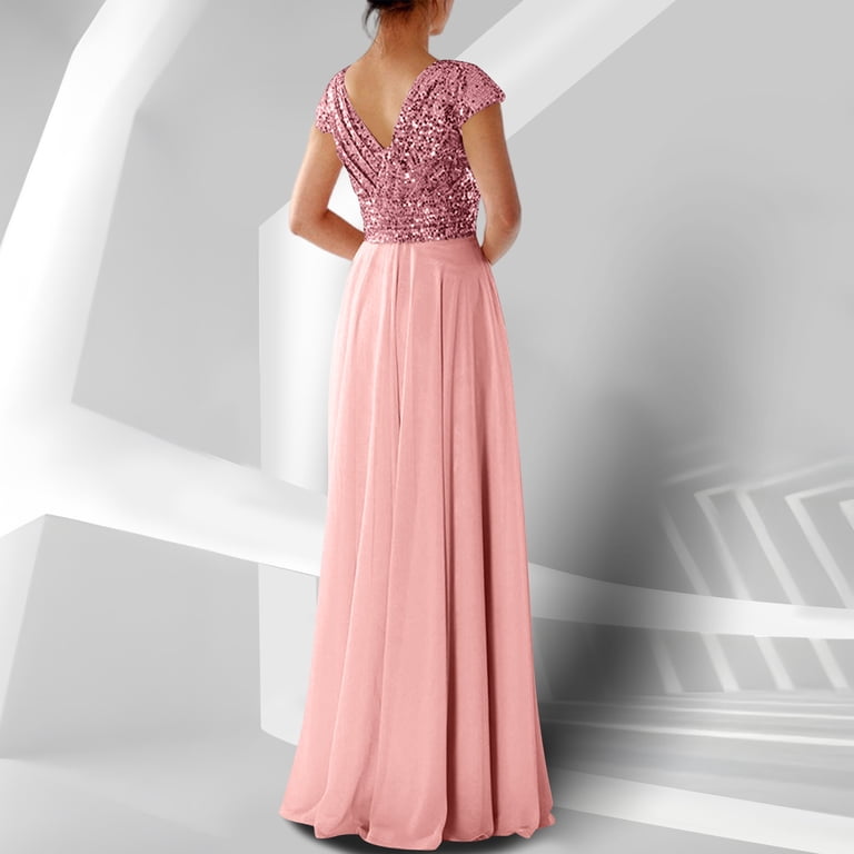 pink homecoming dress flowy Hot Pink Draped Bow Strapless Homecoming Dress – HS009 – Viniodress main image 1