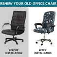 thumbnail image 6 of Stretch Printed Office Computer Chair Covers, Universal Desk Rotating Chair Slipcovers Removable Washable, Soft Fit Anti-Dust Spandex Protector Cover with Zipper, 6 of 7