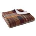 thumbnail image 3 of Better Homes & Gardens Plaid Reversible Faux Wool to Faux Fur Oversized Couch Throw Blanket, Crimson, 50 x 72 in, 3 of 6