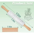 thumbnail image 6 of Polished Marble Rolling Pin With Wooden Handles Holder Base Stand,15 Inch Marble Rolling Pins for Pie Crust,Cookie,Pasta (White), 6 of 6