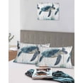 thumbnail image 5 of Sea Turtle Teal Blue Pillow Covers King Size 2 Pack, Summer Coastal Ocean Wood Grain Soft Bed Throw Pillowcases Breathable Cooling Long Lumbar Body Pillow Sham Cover for Bed Sofa 20''x36'', 5 of 7