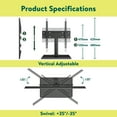 onn. Swivel TV Base for 32" to 65" TV's, up to 35° Swivel