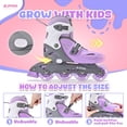 thumbnail image 4 of Patines en línea 2PM SPORTS ajustables con iluminación para niñas, 4 of 7