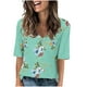 thumbnail image 1 of Camisetas de Manga Corta con Cuello en V Impresas, Camisetas Ligeras Y Elegantes con Cuello en V de las Mujeres, 1 of 5