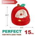 thumbnail image 2 of Zeze Apple Warm Igloo Pet Bed – Cozy Enclosed Cat & Small Dog Bed for Winter (20.5" x 17.7" x 20.5"), 2 of 6