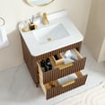 thumbnail image 5 of Mumbai 30" Single Bath Vanity in Aged Dark Brown Oak with Composite Stone Top, 5 of 16