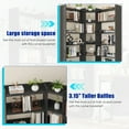 thumbnail image 5 of 71" Tall Corner Bookcase, Modern L-Shape Bookshelf with 18 Cube, Triple Wide Bookcase Display Display Shelf for Living Room, Home Office, Black, 5 of 10