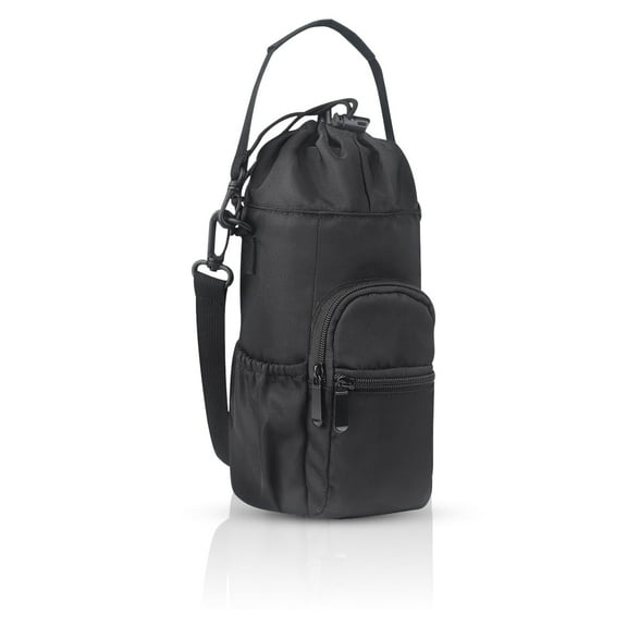 Water Bottle Holder with Strap 32oz 40oz Insulated Water Bottle Carrier Bag Water Bottle Sling Bag Black