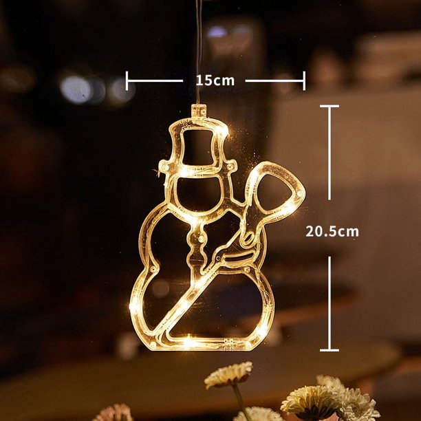 Christmas Decoration Suction Cup Lights Santa Claus Led Decorative Lamp Christmas tree Lighting In Living Room Display Windows