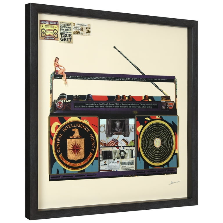 ガラスアート Jacqueline Collett 1992 シャドウボックス CIA Boombox