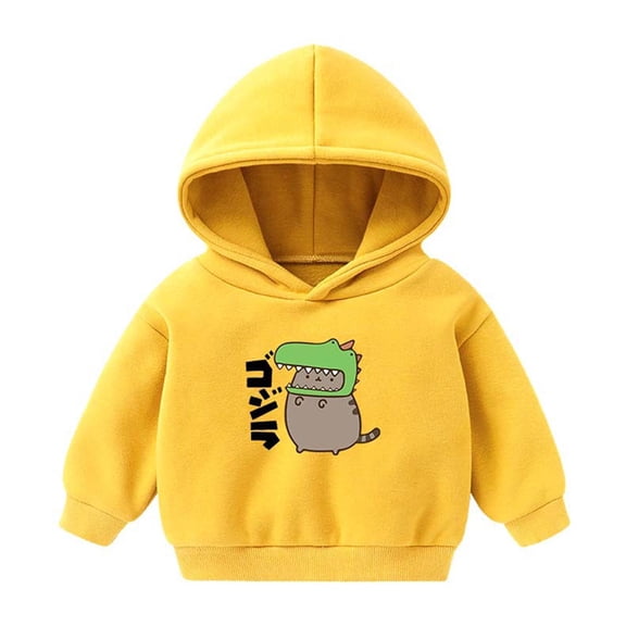 Odeerbi Baby Boys Girls Coats Outerwear Jackets Winter Kids Hoodies Hoody Children Dinosaur Cartoon Pullover