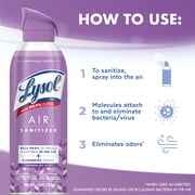 Lysol Air Sanitizer Spray for Air Sanitization and Bacterial Odor Elimination, Air Freshener Alternative, Lavender Sky Scent, 10 oz