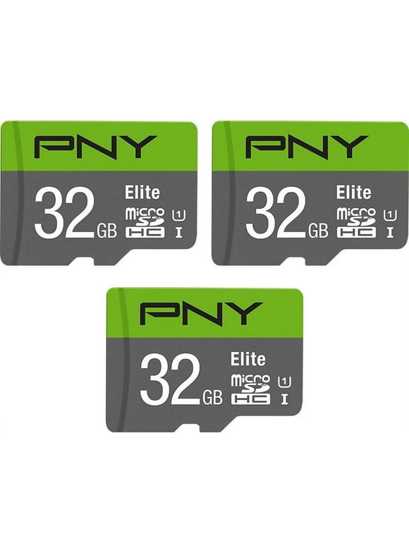 PNY 32GB Elite Class 10 U1 microSDHC Flash Memory Card 3-Pack