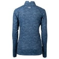 thumbnail image 3 of Women's Cutter & Buck Navy Washington Commanders  Traverse Stretch Camo Print Quarter-Zip Pullover Top, 3 of 3