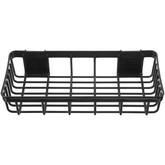 FOMIYES Bathroom Wall Rack Black No Drill Wall Mounted Storage Shelf for Home Organizing and Drainage