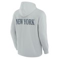 thumbnail image 3 of Men's Fanatics Gray New York Jets Elements Blaze Tri-Blend Long Sleeve Hoodie T-Shirt, 3 of 3