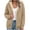 Khaki, variant on Edvintorg Womens Jacket Plus Size Long Sleeve Fleece Coat Fall Winter Hooded Outerwear with Pocket Women Clothing Brown S-3XL
