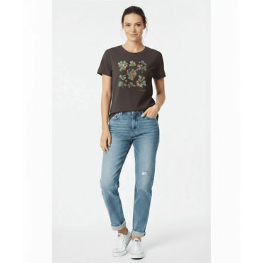 Time and Tru, Ladies' Graphic T-Shirt, Sweet Fruits, Sizes XS-3XL