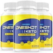(3 Pack) One Shot Keto Diet Pills - Weight Loss & Appetite Suppressant - Keto Diet Pill Boost Energy & Metabolism