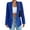 Blue, variant on Women Casual Blazer Suit Open Front Shawl Collar Long Sleeve Fitted Jacket for Office Purple S
