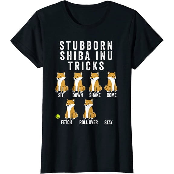 Stubborn Shiba Inu Tricks Shirt Funny Dog Gift T-Shirt