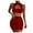 Red, variant on Jane Wardrobe Women’s Sleeveless Cutout Crop Top & Ruched Bodycon Mini Skirt 2-Piece Outfit, Party Clubwear, White/Black/Red, S,M,L,XL