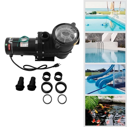 1.5 HP Dual Voltage Pool Pump 108GPM Flow & 51ft Max Head Self Priming In/Above Ground Swimming Pool Pump, Single Speed Pool Water Pumps with Strainer Basket