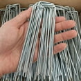 thumbnail image 1 of Agrafes de Jardin en Forme de U, Agrafes Paysagères Galvanisées Lourdes pour une Installation Facile, Réutilisables avec Performance Résistante à la Rouille, Lot de 80, Largeur Réglable, 1 of 5