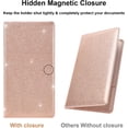 thumbnail image 6 of Car Registration and Insurance Holder, Car Accessories Vehicle Glove Box Car Organizer Men Women Wallet Case with Magnetic Shut for Cards, Essential Document, Driver License, Bling Rose Gold, 6 of 17