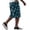 #01Sky Blue, variant on Men Hawaiian Print Corduroy Cargo Shorts Drawstring Elastic Waist Multi Pockets Knee Length Tropical Five Inch Shorts For Beach Vacation Camping