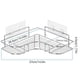 thumbnail image 2 of Injueey Estante adhesivo de esquina de ducha sin perforación para montaje en pared, organizador de baño, soporte de accesorios, estante cosmético de Juegos de accesorios de baño Injueey HA7808-00B, 2 of 6