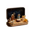 thumbnail image 2 of Decoraciones De La Natividad Mini Belén navideño en caja de hojalata con figuras de la Sagrada Familia para decoración y regalos navideños religiosos (multicolor,1 pieza). Rkxzt, 2 of 4