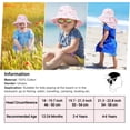thumbnail image 5 of 2 Pack Toddler Baby Sun Hat Kids UPF 50+ UV Protection Summer Hats for Boys Girls Adjustable Beach Hats with Bucket Wide Brim Age 1-6 Years, 5 of 7