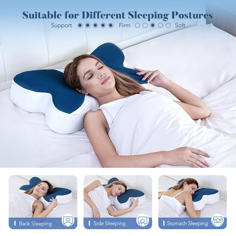 Cervical Memory Foam Pillow with Neck Support - Soft Sleep Pillow