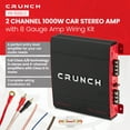 thumbnail image 2 of Crunch PX-1000.2 1000W Car Stereo Amp & Soundstorm AKS8 Amp Wiring Kit, 2 of 12