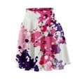 thumbnail image 2 of Vedolay Midi Skirt Women's Drawstring Elastic Waist Dolphin Hem Stretch Pocket Midi Skirt,Pink L, 2 of 5