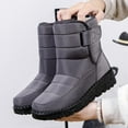 thumbnail image 4 of Chenyee Women's Winter Snow Boots Non Slip Waterproof Lightweight Warm Fleece Lined Mid Calf Booties, 4 of 6