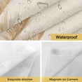 thumbnail image 5 of No Hook Shower Curtain with Snap in Liner, Retro Fall Reed Plant on Linen Flax Waterproof Fabric Bathroom Curtain Mesh Top Window, Minimalist Bulrush Sketch Art Shower Curtains 60x72in, 5 of 9