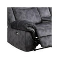 thumbnail image 2 of Global Furniture USA Domino Faux Leather Gray Power Console Reclining Loveseat, 2 of 4