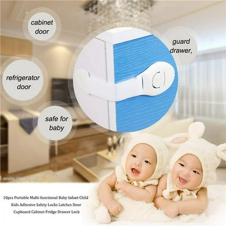 Baby Products Online - Multifunctional Child Safety Lock Double Refrigerator  Drawer Lock Double Push Button Baby Safety Equipment Cabinet Door Lock -  Kideno