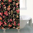 thumbnail image 2 of Floral Shower Curtain Watercolor Botanical Bathroom Decor Rustic Flower Design Fabric Bath Curtain for Tub Country Style Home Accessories with Hooks，72x72in, 2 of 5