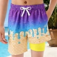 thumbnail image 1 of Maillots de Bain pour Garçons avec Doublure de Compression Shorts de Bain pour Enfants Garçons Mode Maillots de Bain pour Garçons Maillots de Bain pour Garçons 7-8 Ans, 1 of 3