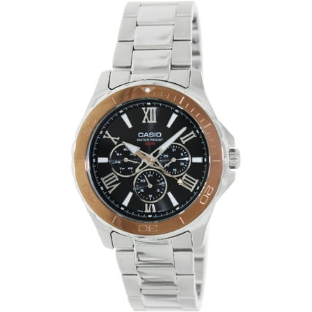 Casio Men's MTD1075D-1A2V Silver Stainless-Steel Analog Quartz Watch