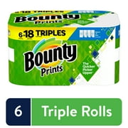 Bounty Select-A-Size Paper Towels, Print, 6 Triple Rolls
