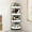 White, variant on Aodebiao Corner Shower Caddy Standing, With Detachable 4 Tiers Rolling Wheels And Drainage Holes, Floor Shower Corner Shelf Rack Storage Stands for Bathroom