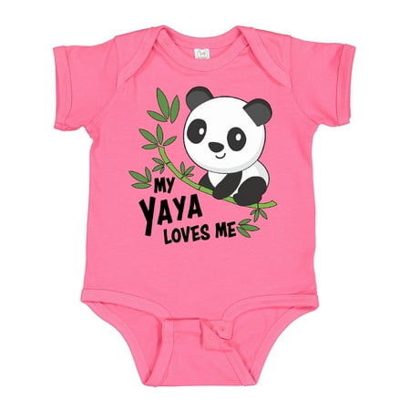 

Inktastic My Yaya Loves Me- Cute Panda Gift Baby Boy or Baby Girl Bodysuit