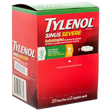 New 383047  Tylenol Sinus Severe (25-Pack) Cough Meds Cheap Wholesale Discount Bulk Pharmacy Cough Meds Fashion (Best Over The Counter Sinus Med)