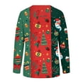 thumbnail image 3 of Chandails en Molleton pour Femmes Mode Décontractée Hauts Manches Longues Imprimé de Noël Col Rond Couverture Chandail Chandails en Molleton d'Automne en Liquidation, 3 of 4
