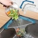 thumbnail image 1 of Juego de colador para fregadero de cocina | Soporte trípode con base triangular de ABS | Bolsas de poliéster de malla fina para restos de alimentos | Incluye 50 filtros desechables Soporte adhesivo, 1 of 2