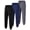 Black/Navy blue/Dark grey, variant on Muvtei Boys Sweatpants 3 Pack Athletic Workout Kids Casual Pants Boys Joggers with Pocket and Elastic Drawstring Waist Size 6-16